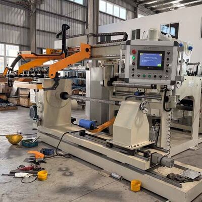 Folienwickelmaschine für Transformatoren mit 15 kW Wickelleistung, pneumatischer Spannungsregelung für 0,2-2,0 mm Kupferfolie