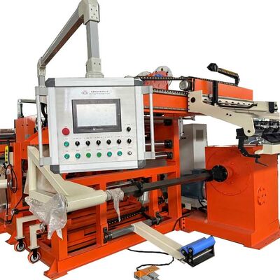 Transformator-Folienwickelmaschine mit WIG-Schweißen, 22 kW Wickelleistung und zweiteiliger Abwickelhaspel für die Folienspulenproduktion