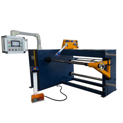 Automatische Spulenwickelmaschine mit 1000 mm Wickelbreite, servomotorgetriebenem Drahtführer und PLC-Steuerungssystem